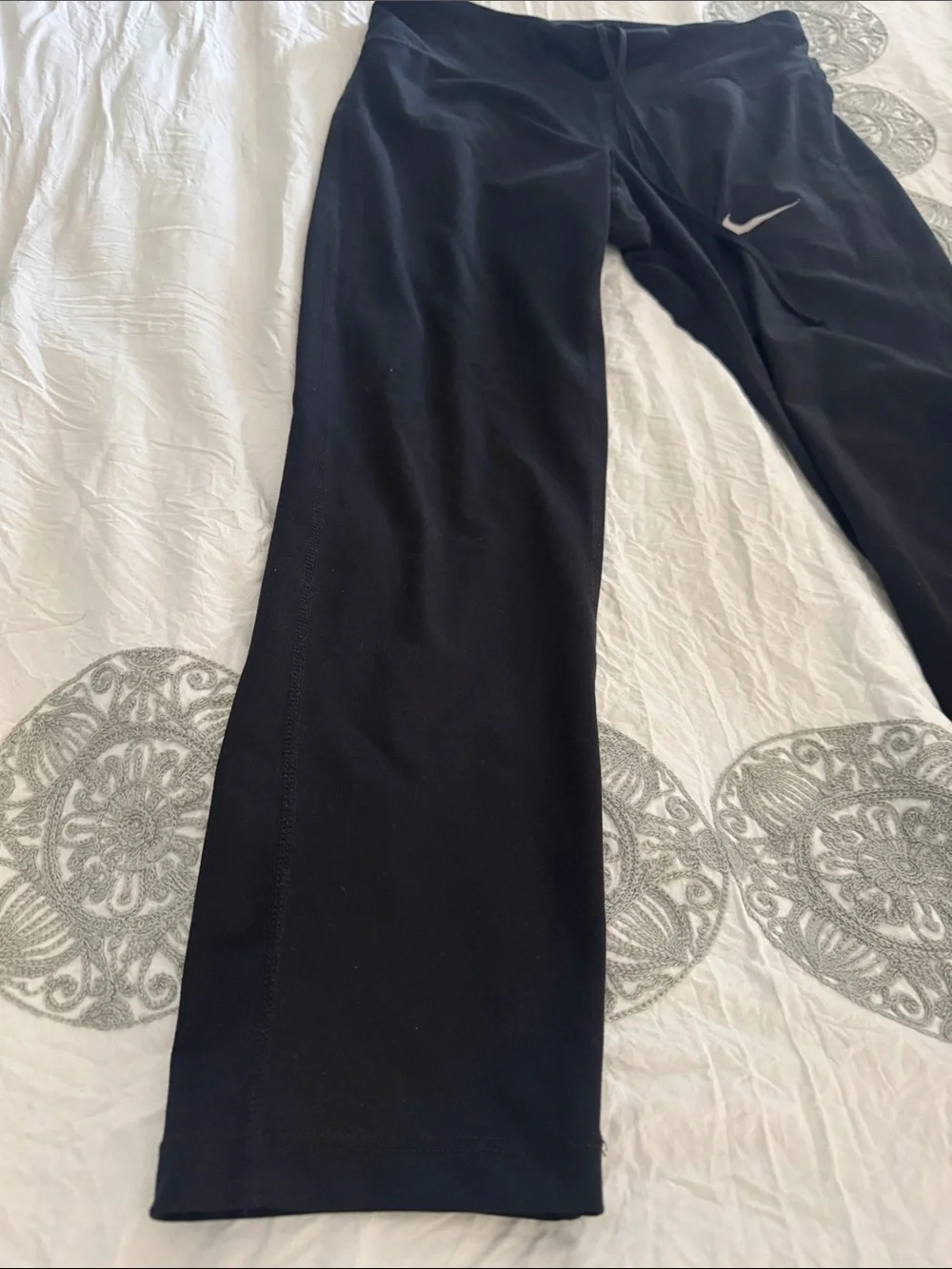 Nike Black Athletic Leggings with Swoosh